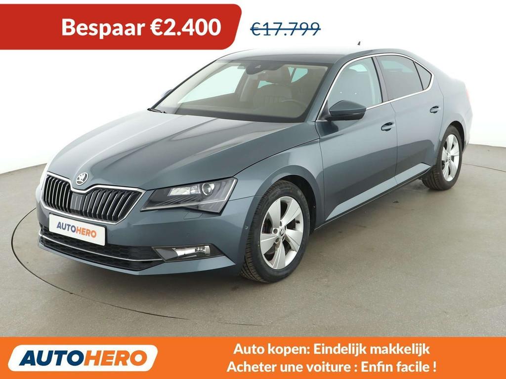 Skoda Superb 1.4 TSI ACT Style (bj 2018, automaat), Auto's, Gebruikt, Leder, 1395 cc, 5 deurs