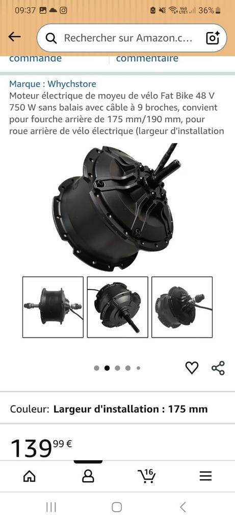 Moteur  électrique bafang 750watt à vendre ., Vélos & Vélomoteurs, Vélos électriques, Enlèvement