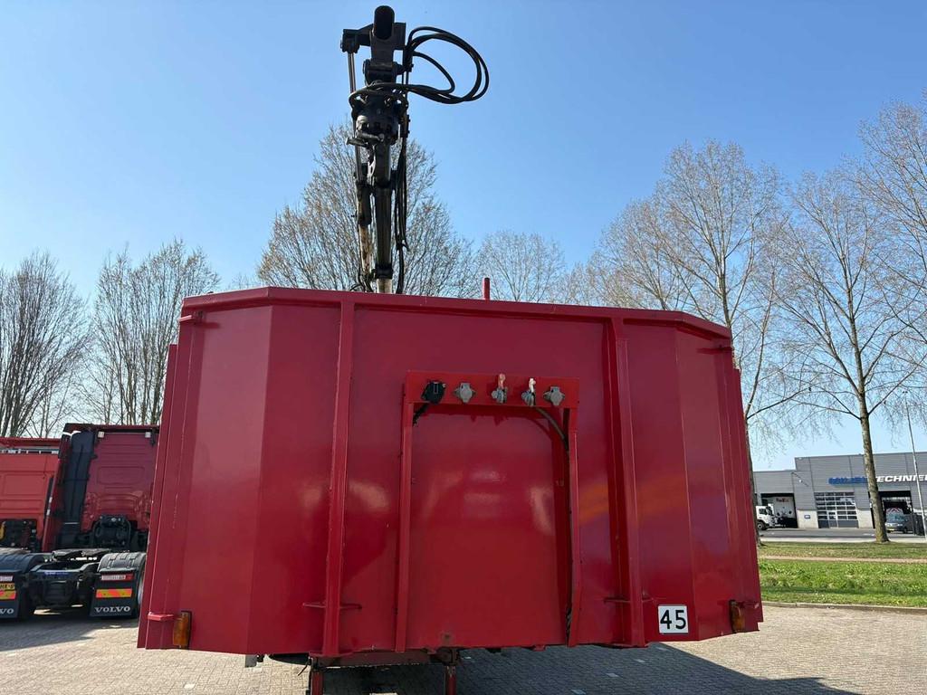 KWB - Stenentrailer met Kennis 14.000R kraan - Oplegger, Auto's, Vrachtwagens, Overige brandstoffen, Bedrijf, Aanhangers en Opleggers