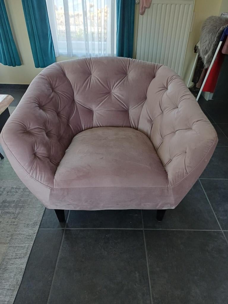 fauteuil chesterfield rose, Chesterfield, Enlèvement, 75 à 100 cm, Neuf