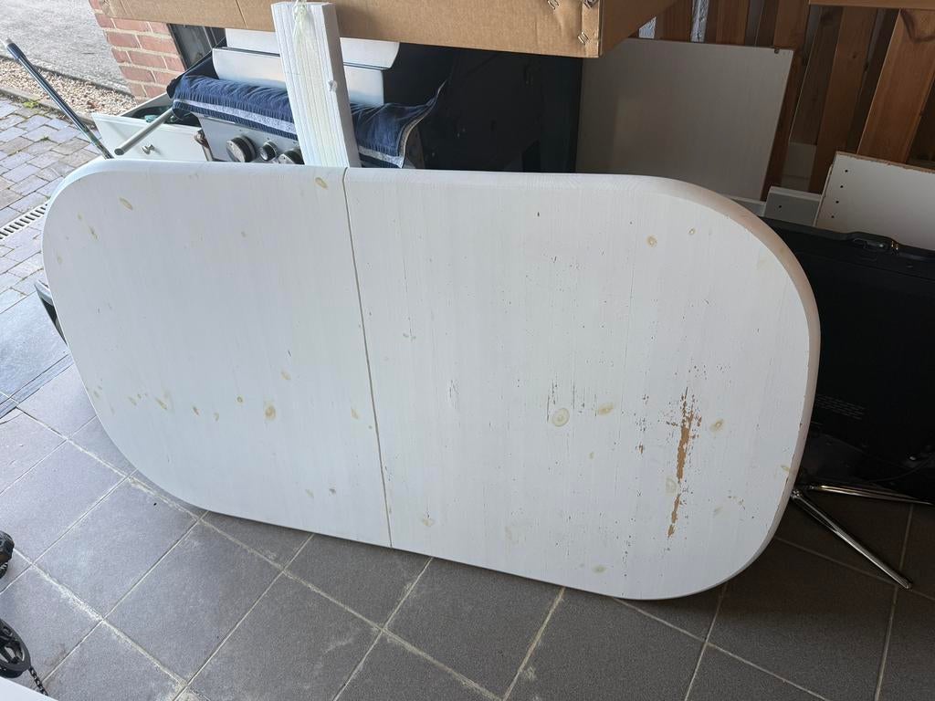 Table à manger extensible IKEA + 6 chaises, Enlèvement, Utilisé