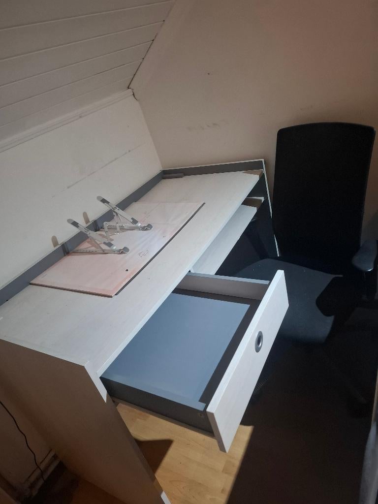 Bureau avec fauteuil ordinateur, Chaise de bureau de gaming, Comme neuf, Enlèvement, Chaise de bureau