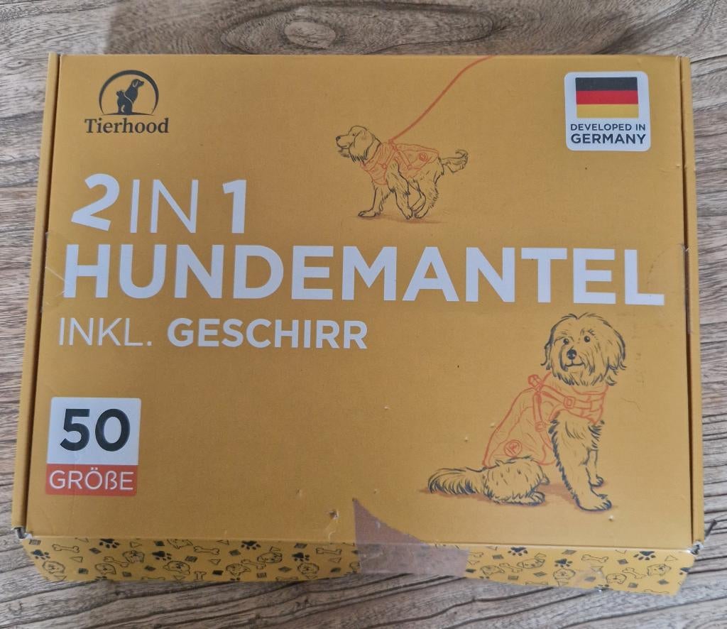 Honden mantel 2 in 1, blauwe kleur, Ophalen, Nieuw