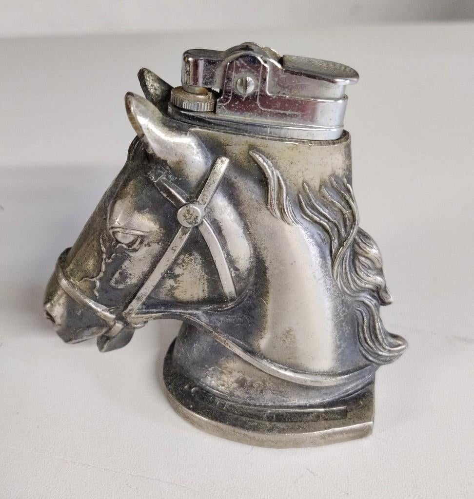 Vintage Franse tafelaansteker paardenhoofd, Ophalen of Verzenden, Gebruikt, Aansteker