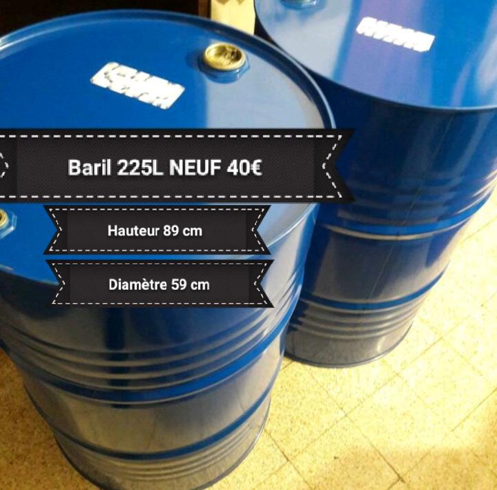 Bidons de 5L à 60L, Fûts de 80L à 150L, Baril en fer de 225L, 150 litres ou plus, Enlèvement ou Envoi, Comme neuf, Métal