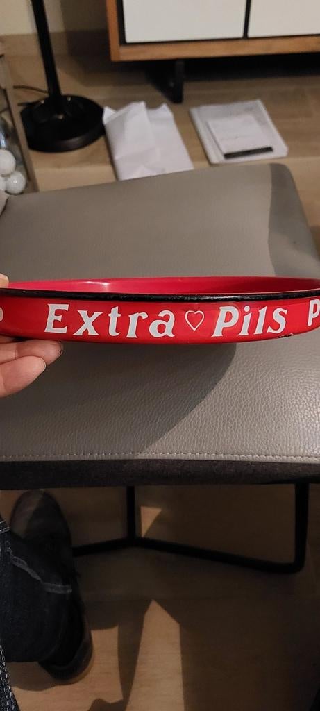 Plateau à bière Email PIEDBOEF EXTRA - PILS, Collections, Enlèvement ou Envoi