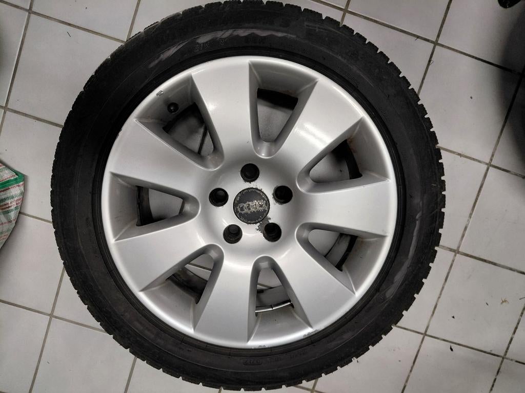 Winterbanden op velg (Audi A6), Ophalen, Gebruikt, Banden en Velgen, 17 inch