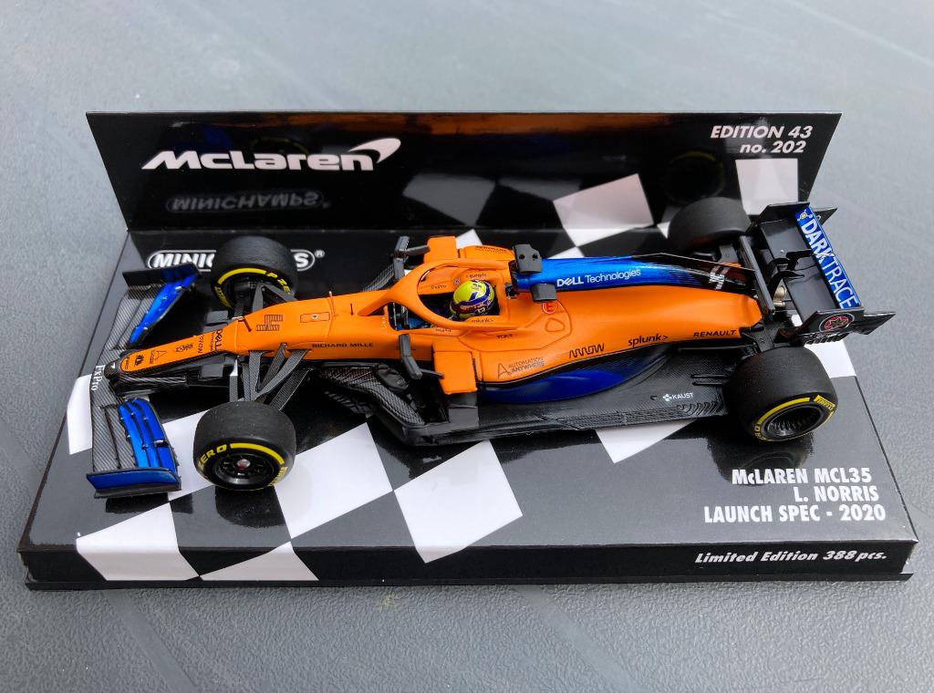 Lando Norris 1:43 Launch Spec 2020 Mclaren MCL35 Formule 1, Verzamelen, Ophalen of Verzenden, Nieuw, Formule 1