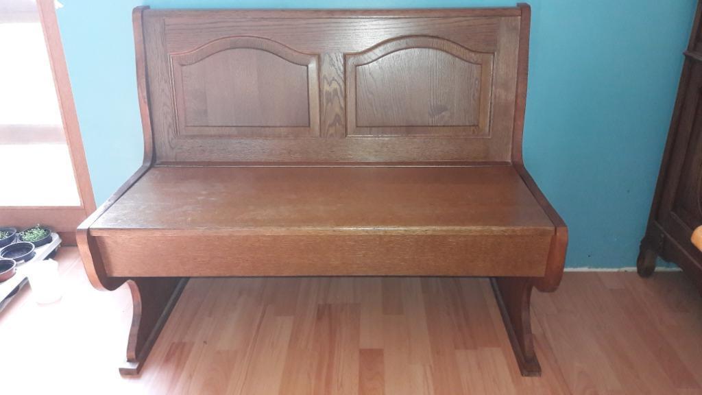 Banc coffre en chêne, 100 à 150 cm, 75 cm ou plus, Enlèvement ou Envoi, Comme neuf