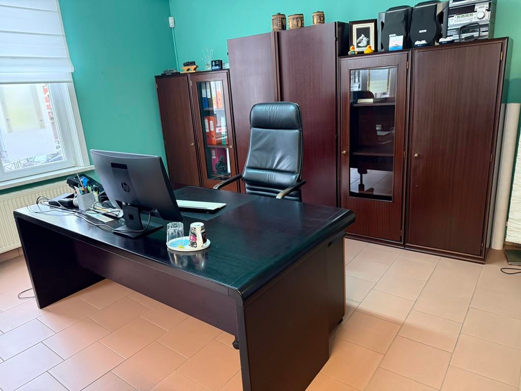 Mahoniehouten kantoorinterieur, Huis en Inrichting, Bureaus, Gebruikt, Ophalen