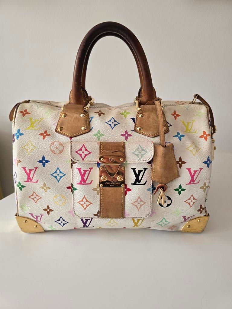 Louis Vuitton Speedy 30 tas, Verzenden, Gebruikt, Wit, Handtas