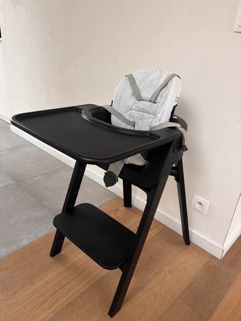 Stokke steps kinderstoel complete set zwart, Enlèvement, Comme neuf