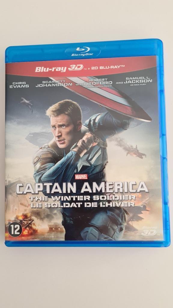 Captain America The Winter Soldier 3D/2D, CD & DVD, Blu-ray, Comme neuf, Aventure, 3D, Enlèvement ou Envoi