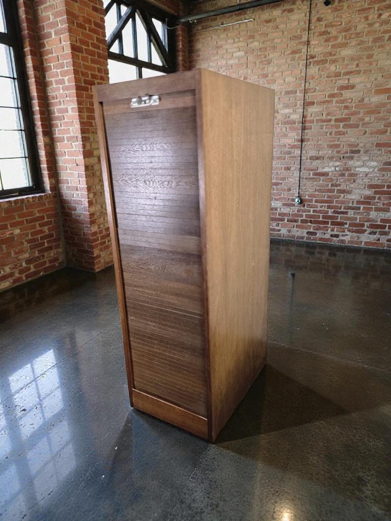 classeur en bois vintage/armoire à volets, Antiquités & Art, Enlèvement ou Envoi