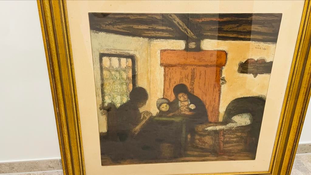 'Intérieur en Campine Armand Apol 1879-1950 naar Jakob Smits, Ophalen of Verzenden