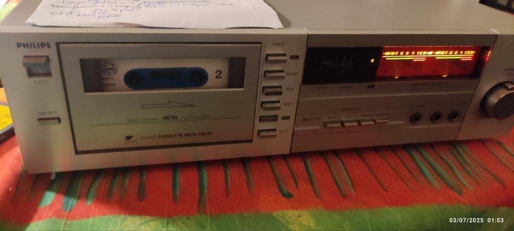 Deck K7 PHILIPS F6220, TV, Hi-fi & Vidéo, Decks cassettes, Enlèvement, Philips