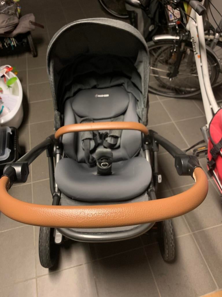 Grijze buggy Maxi Cosi met toebehoren, Enlèvement, Utilisé, Maxi-Cosi, Couverture pieds