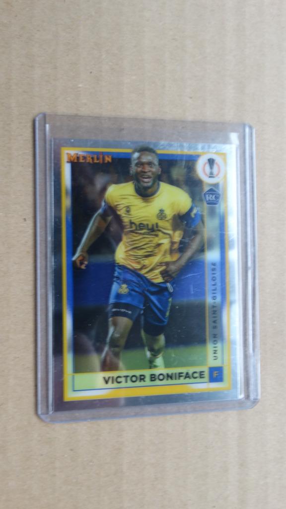 UEFA - BONIFACE RECRUE - UNION - Merlin #142 + MN12 BAYER 04, Envoi, Neuf, Cartes de joueur