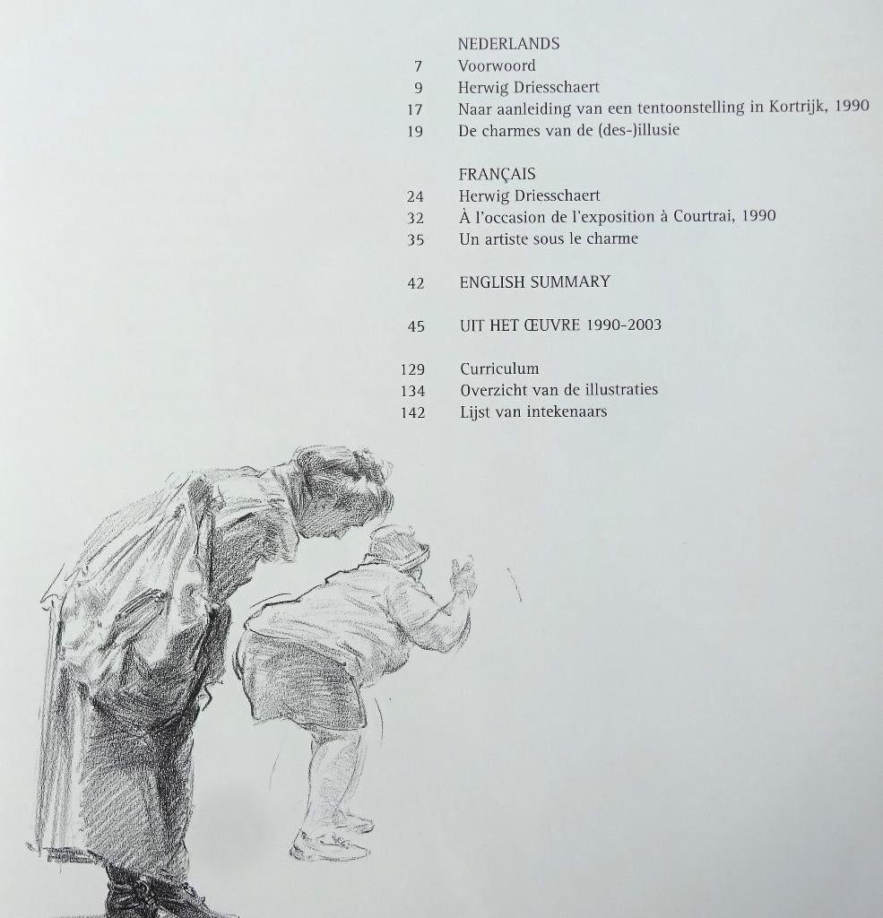 Herwig Driesschaert, tekeningen en pastels, 2004 Kortrijk, Ophalen of Verzenden, Nieuw, Schilder- en Tekenkunst