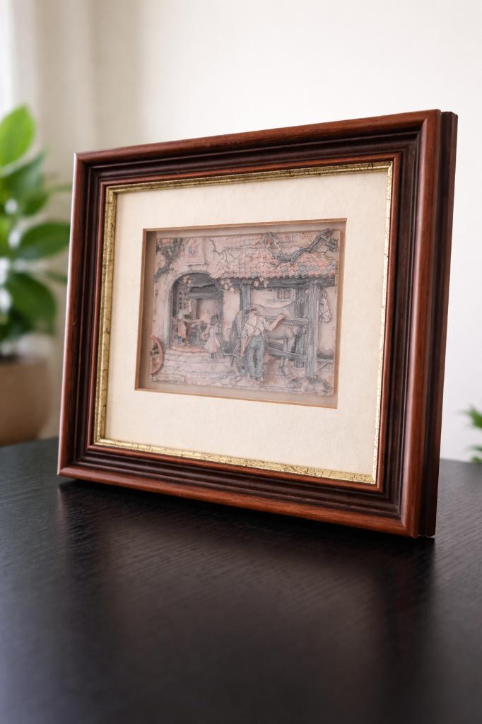 Anton Pieck ingelijste prent (reproductie) klassiek kader, Antiek en Kunst, Kunst | Schilderijen | Klassiek, Ophalen of Verzenden