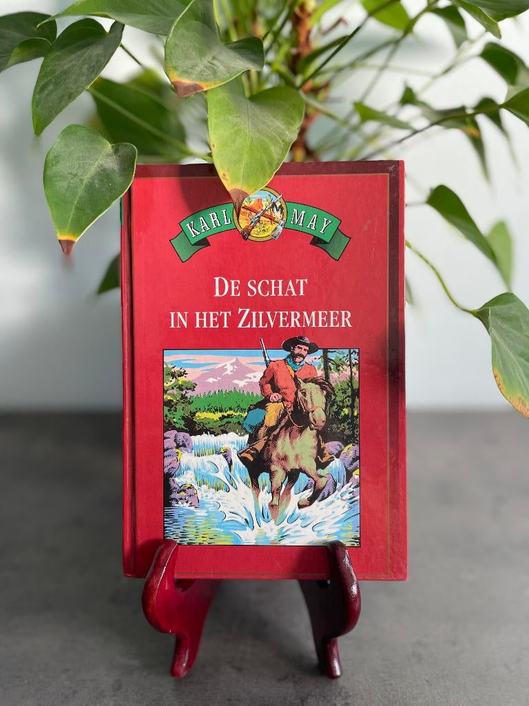 Vintage hardcover "De schat in het Zilvermeer" - Karl May, Ophalen, Karl May, Zo goed als nieuw, Fictie