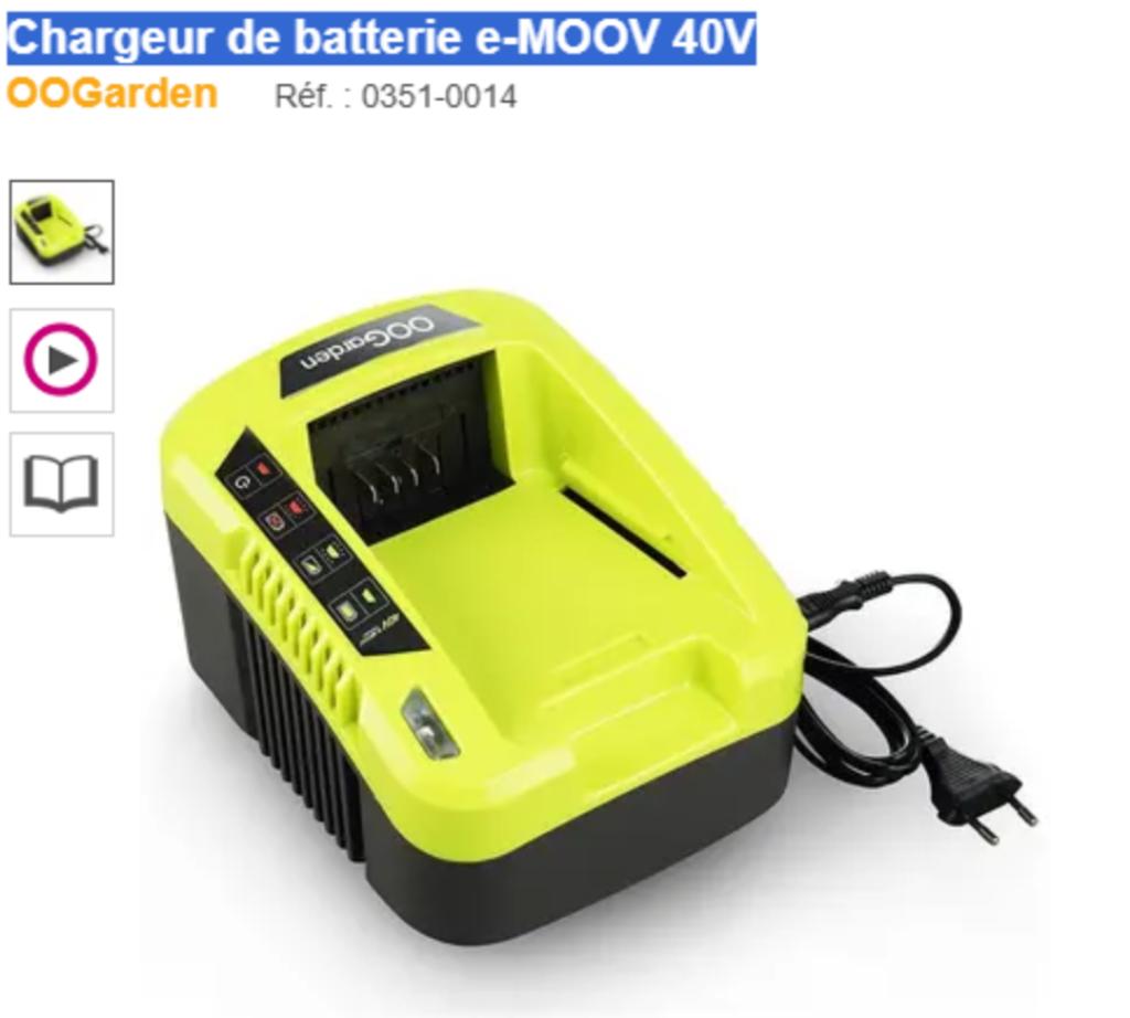 Station de Charge 40V de marque OOgarden + battery, Jardin & Terrasse, Taille-haies, Enlèvement ou Envoi, Comme neuf, Manuelle