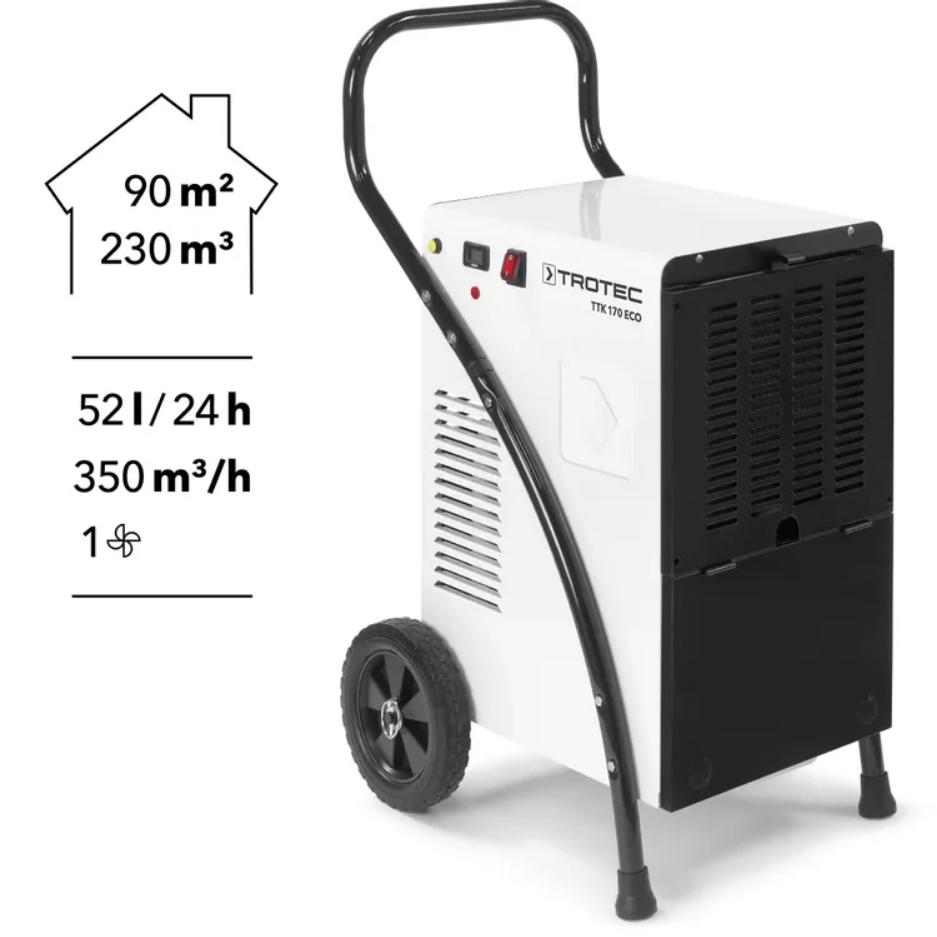 Déshumidificateur TROTEC TTK 170 ECO – À louer 10€/jour, Electroménager, Enlèvement, Neuf, Déshumidificateur