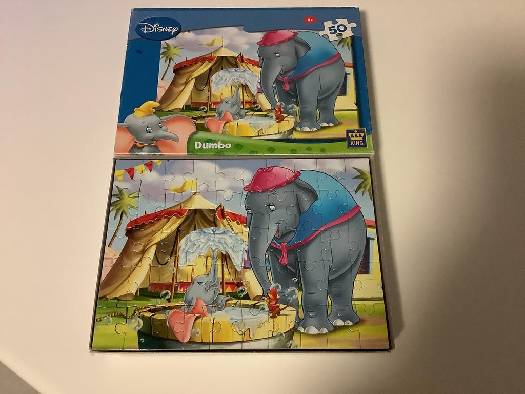 Puzzel 50 stuks Dumbo 4+ (King), Kinderen en Baby's, Speelgoed | Kinderpuzzels, Ophalen of Verzenden, 10 tot 50 stukjes, Zo goed als nieuw