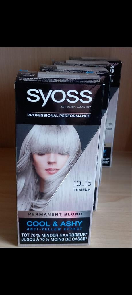 Coloration pour cheveux SYOSS TITANIUM 4 boîtes, Enlèvement, Neuf, Soin des cheveux ou Soin réparateur des cheveux