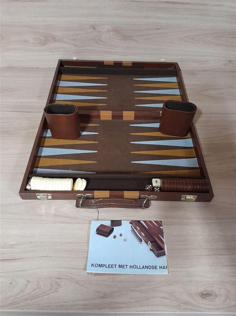 Backgammon in koffer - s3035, Verzenden, Zo goed als nieuw