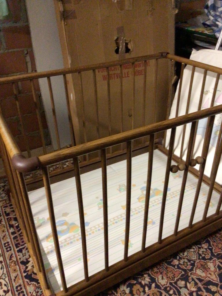 Houten park en parklegger, Kinderen en Baby's, Babyparken, Ophalen, Wieltjes