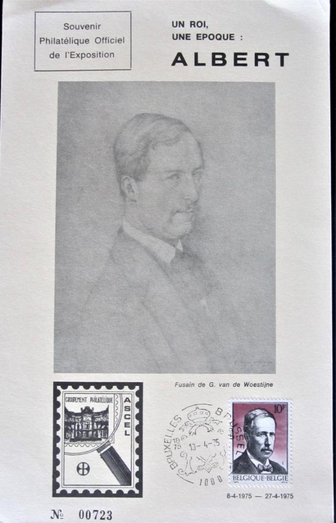 GROTE KAART- KONING ALBERT I, Ophalen of Verzenden, Gestempeld, Koningshuis