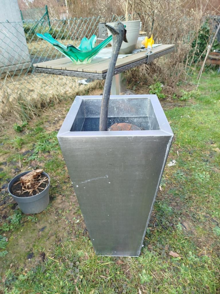 Grand pot métal pour fleurs où arbre, Jardin & Terrasse, Enlèvement ou Envoi, Métal