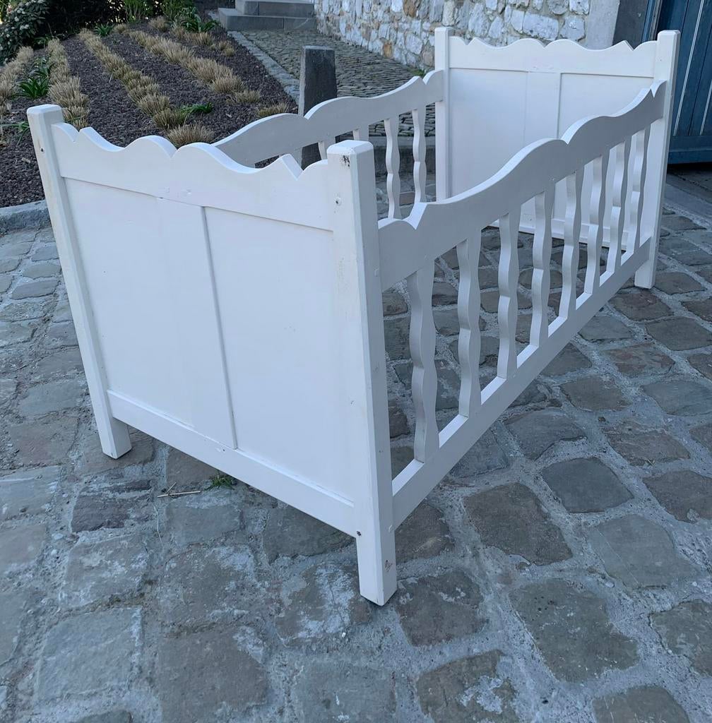 Lit cage bébé. chêne massif, Enlèvement, Comme neuf, Lit