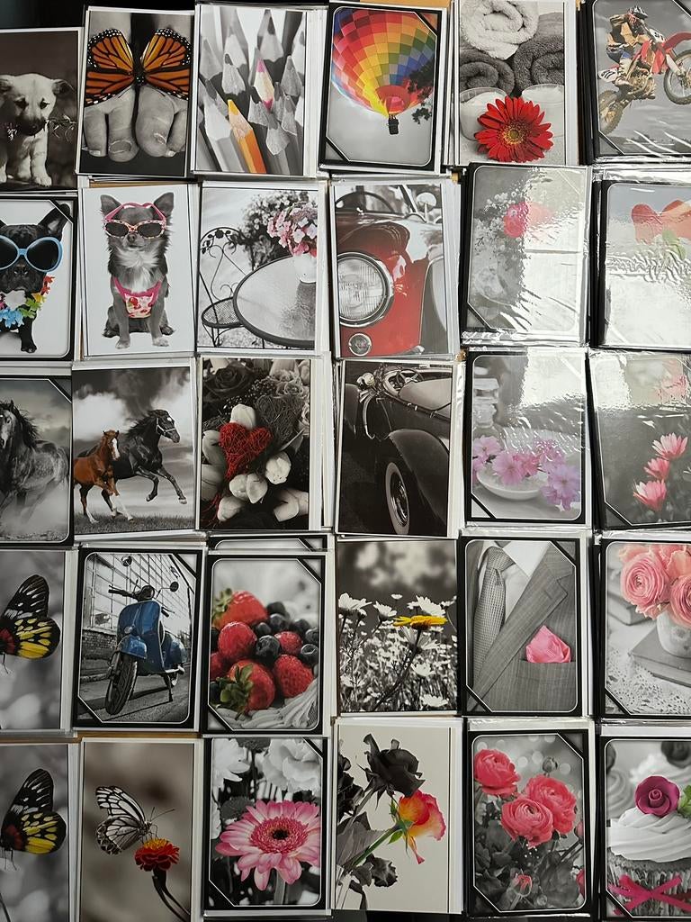 Lot wenskaarten zwart wit kleur, Ophalen of Verzenden, Nieuw