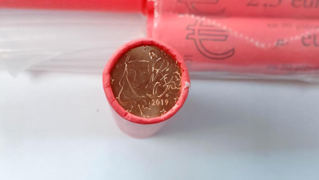 France EURO 9 rouleaux de 5 cents 2019 UNC, Timbres & Monnaies, Monnaies | Europe | Monnaies euro, Enlèvement ou Envoi, France