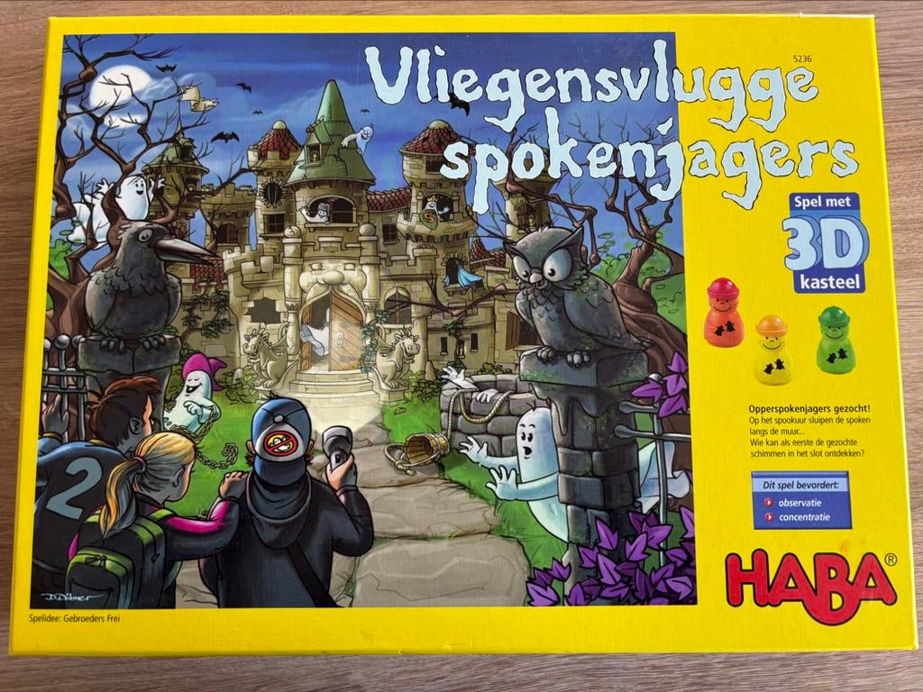 Spel van Haba: Vliegensvlugge spokenjagers, Vijf spelers of meer, Ophalen of Verzenden, Zo goed als nieuw, HABA