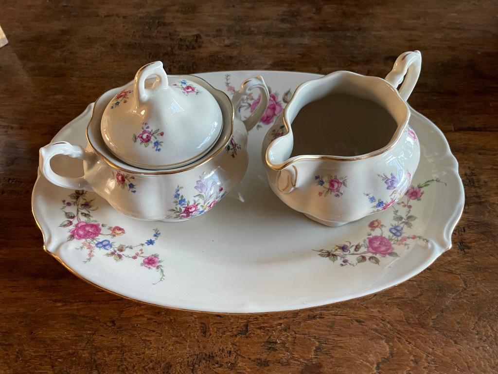 Schaal, suikerpot en melkkan, Antiek en Kunst, Ophalen of Verzenden