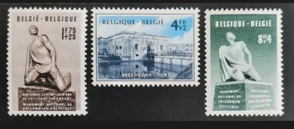 Belgique : COB 860/62 ** Prisonniers politiques 1951., Timbres & Monnaies, Sans timbre, Neuf, Enlèvement ou Envoi, Gomme originale