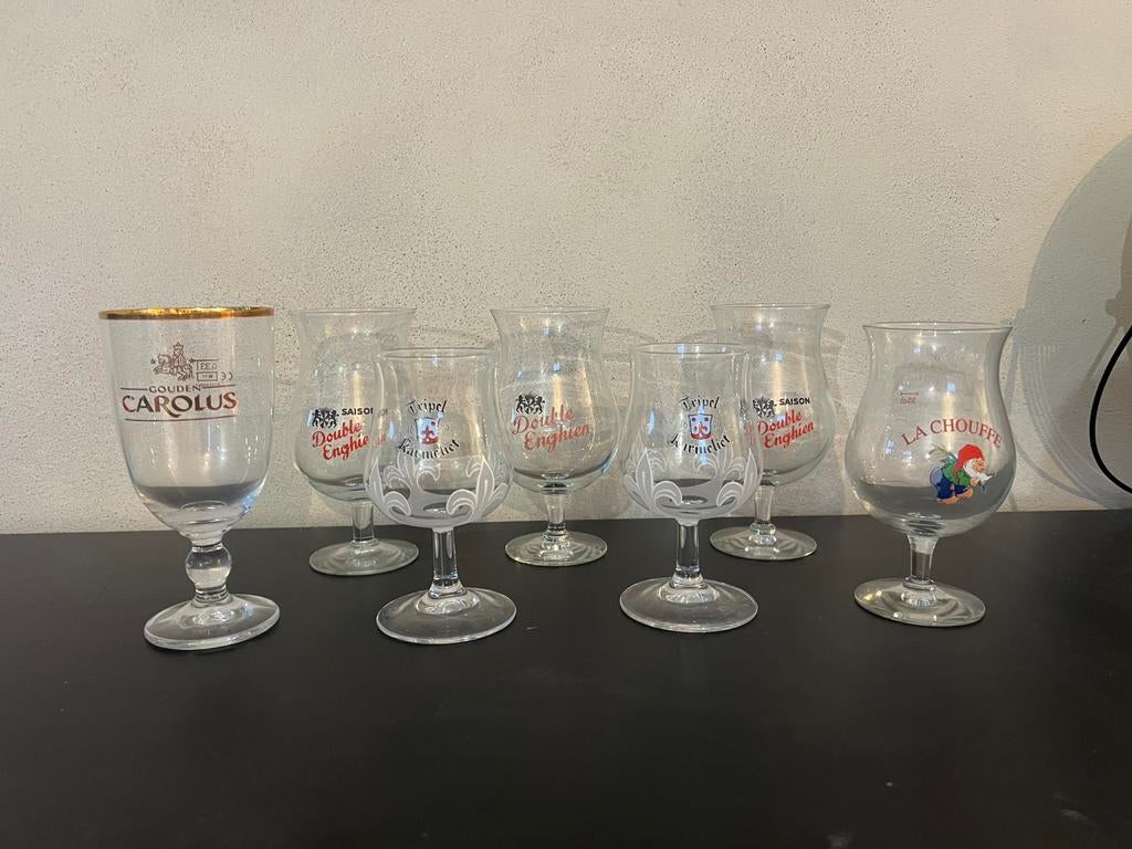 Gratis bierglazen oa Chouffe, Tripel Karmeliet, Carolus, Ophalen
