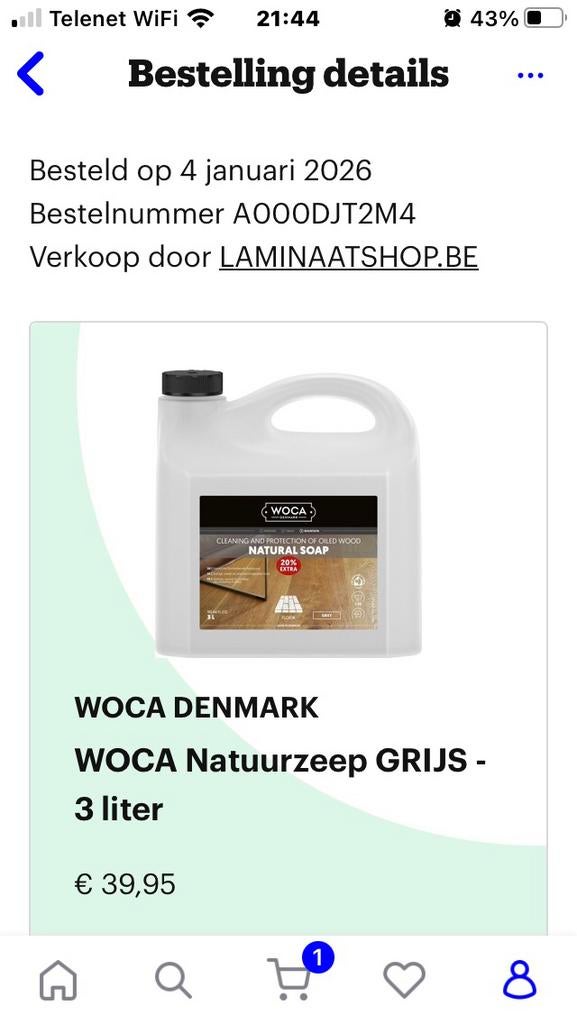 Savon naturel Woca gris 3 litres, Enlèvement, Produit de nettoyage