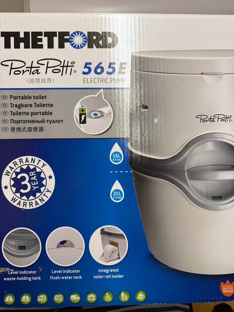 Thetford Port Potti 565 E, Caravanes & Camping, Accessoires de camping, Neuf, Enlèvement ou Envoi
