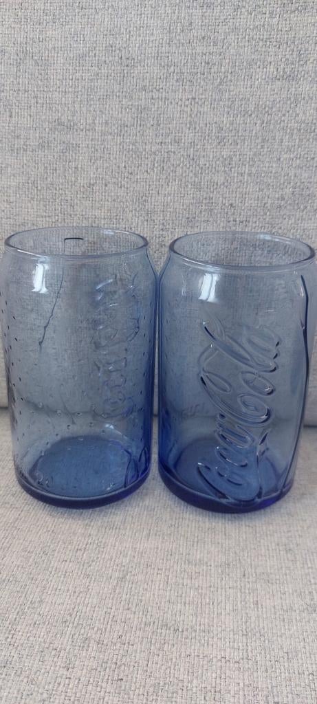 2 verres coca cola bleu, Collections, Enlèvement ou Envoi