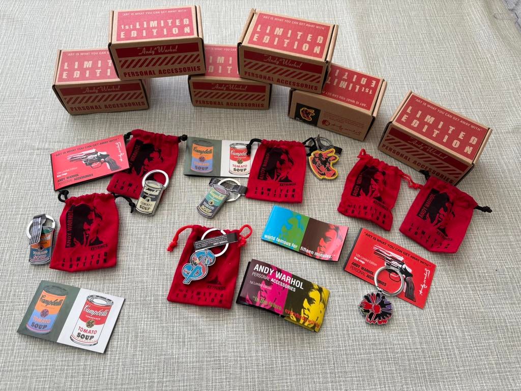 Andy Warhol collectors item sleutelhanger "Limited Edition", Verzamelen, Ophalen of Verzenden, Gebruikt