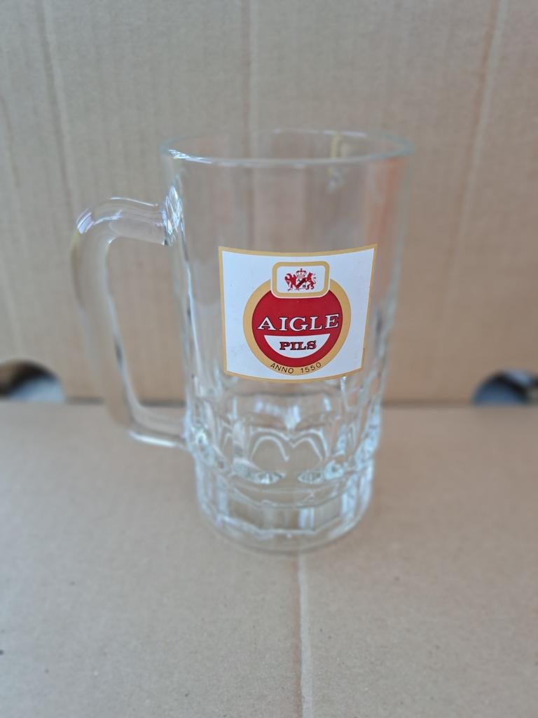 1 retro bierglas van AIGLE PILS, Verzamelen, Ophalen of Verzenden, Zo goed als nieuw, Glas of Glazen, Overige merken