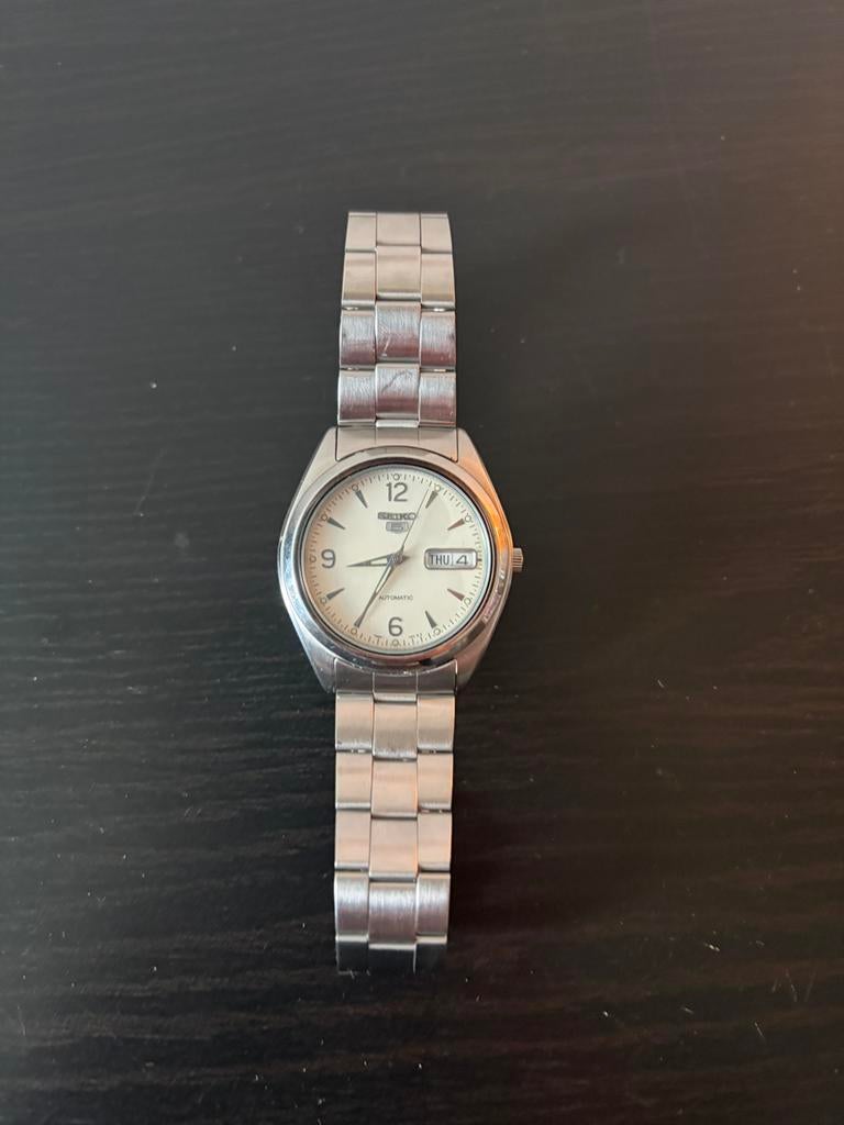 Seiko 5 horloge, Handtassen en Accessoires, Horloges | Heren, Ophalen, Gebruikt, Staal, Seiko