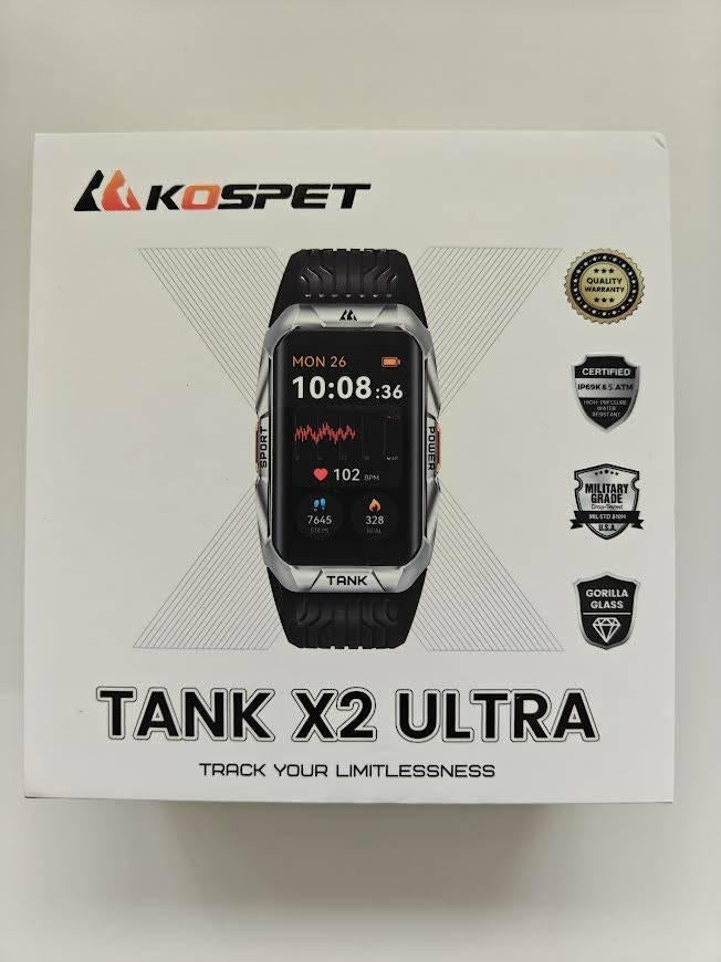 KOSPET TANK X2 ULTRA Smartwatch - Black, Enlèvement ou Envoi, Comme neuf, Kospet, Android