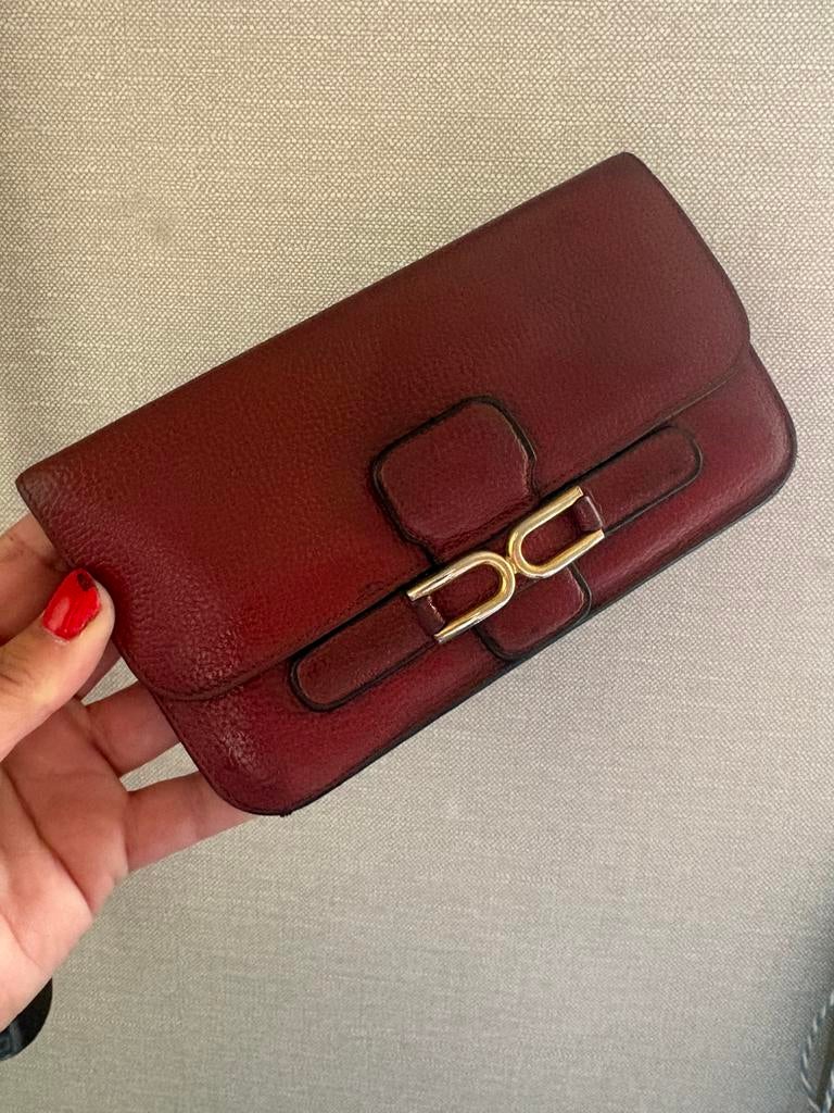 DELVAUX ESCUDO portemonnee rosso, Enlèvement ou Envoi, Comme neuf, Cuir
