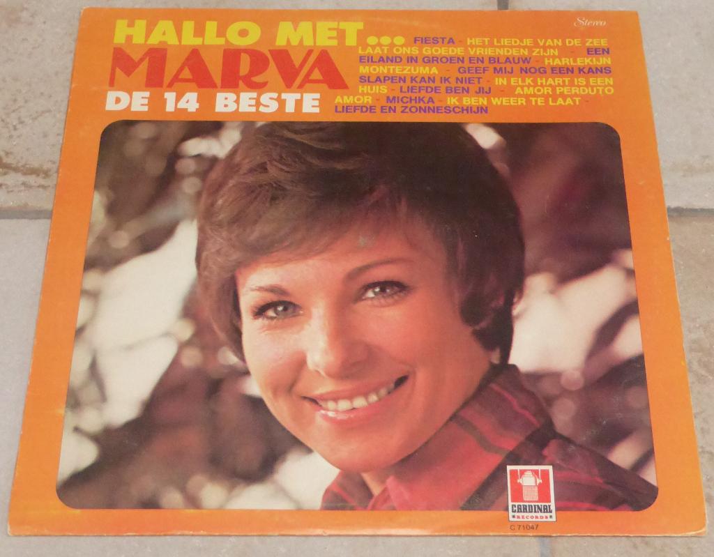 LP "Hallo met Marva, De 14 beste" in uitstekende staat, Enlèvement ou Envoi, Comme neuf, 12 pouces, Chanson réaliste ou Smartlap