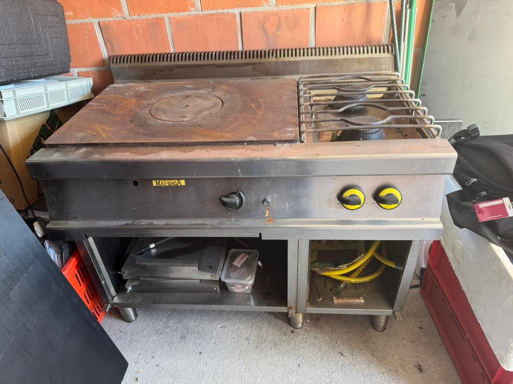 MAS-BAGA gasfornuis, Zakelijke goederen, Horeca | Keukenapparatuur, Ophalen, Gebruikt, Fornuis, Frituur en Grillen